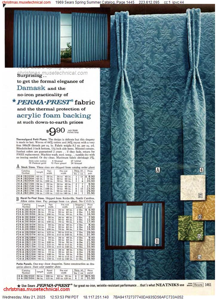 1969 Sears Spring Summer Catalog, Page 1445