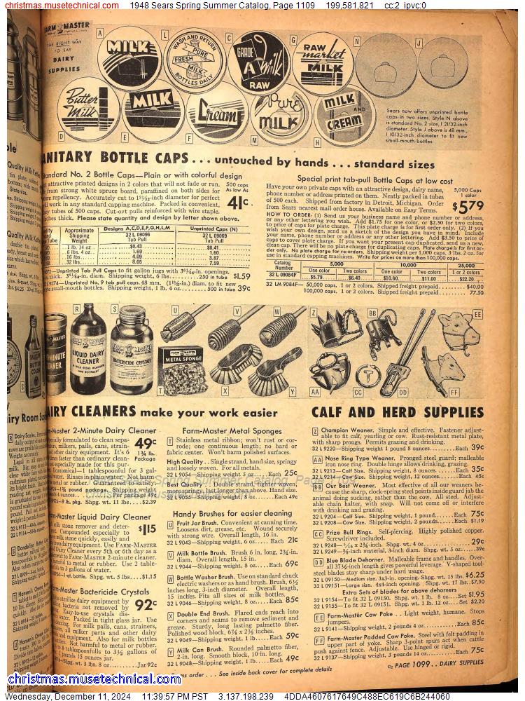 1948 Sears Spring Summer Catalog, Page 1109