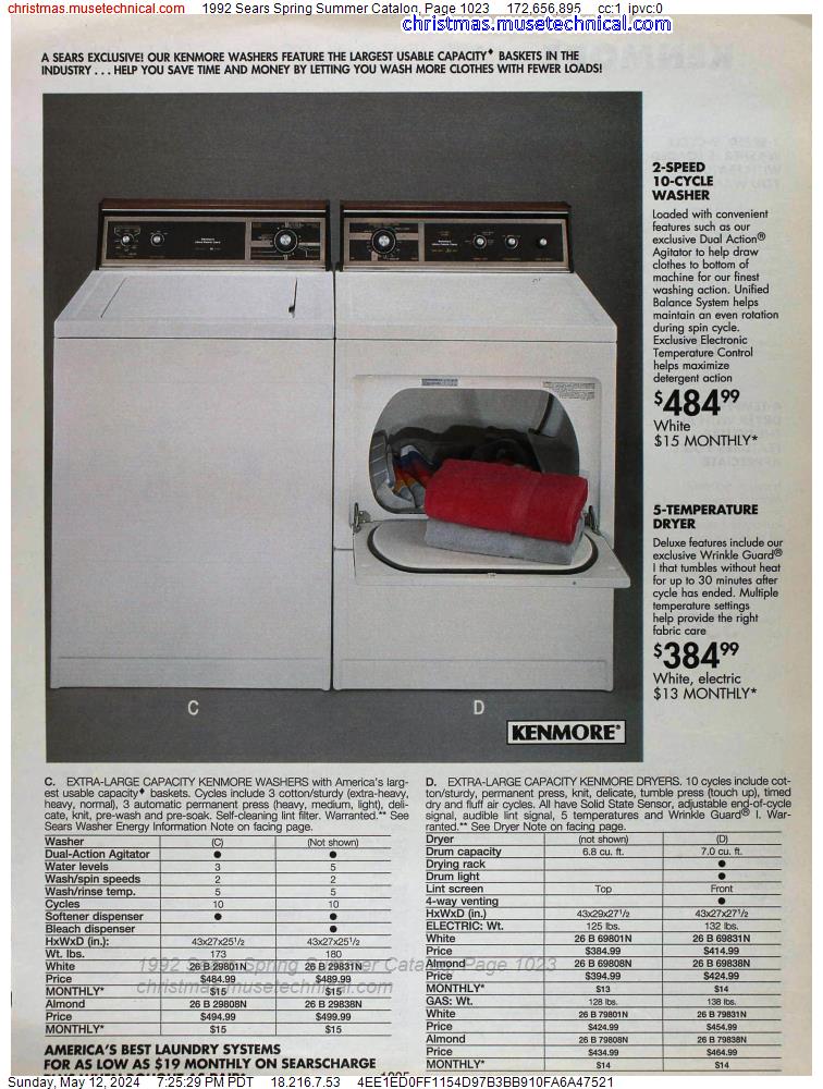 1992 Sears Spring Summer Catalog, Page 1023