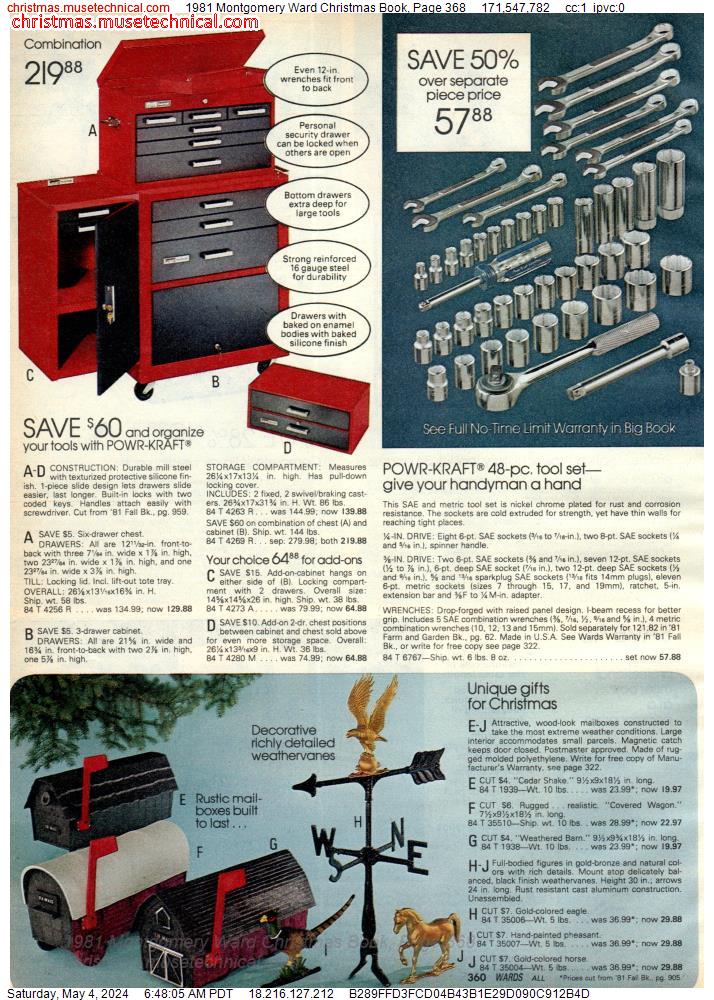 1981 Montgomery Ward Christmas Book, Page 368