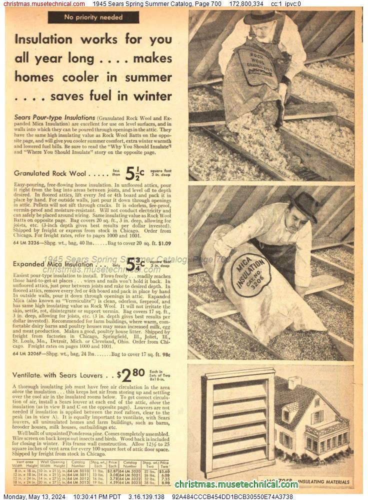 1945 Sears Spring Summer Catalog, Page 700