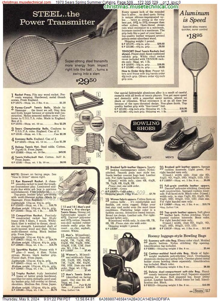 1970 Sears Spring Summer Catalog, Page 509