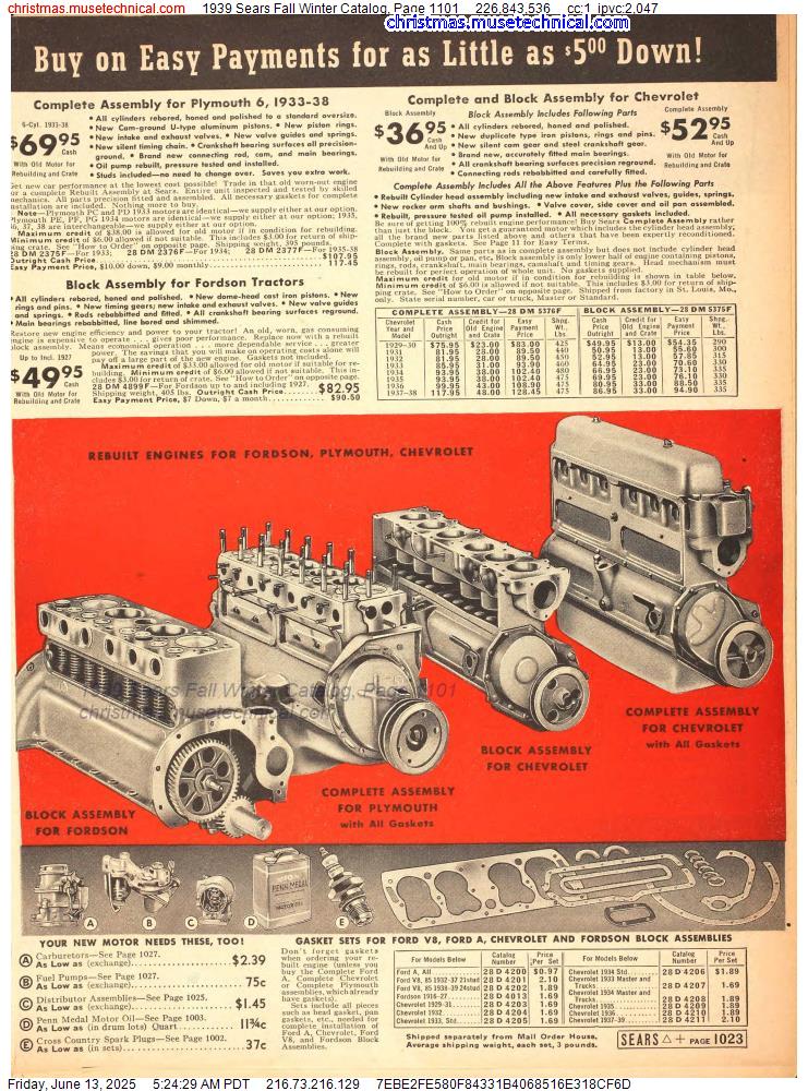 1939 Sears Fall Winter Catalog, Page 1101