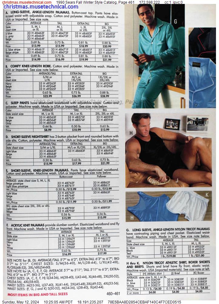 1990 Sears Fall Winter Style Catalog, Page 461