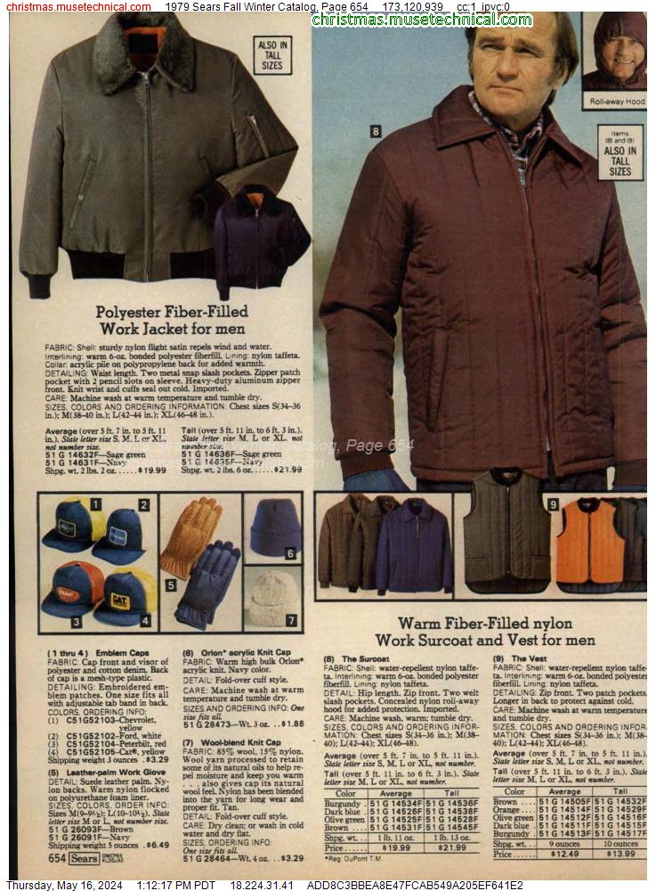 1979 Sears Fall Winter Catalog, Page 654