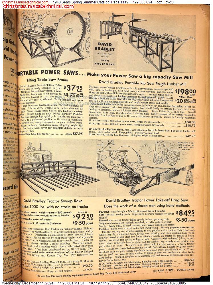 1948 Sears Spring Summer Catalog, Page 1119