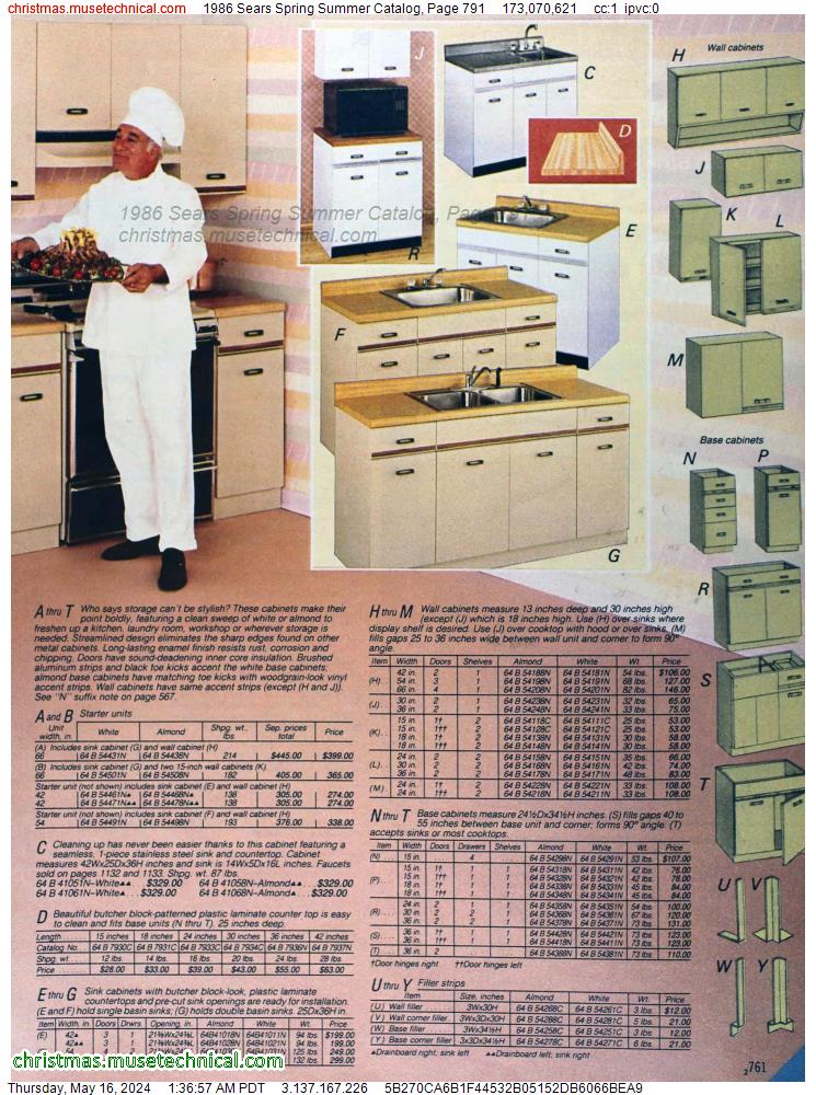 1986 Sears Spring Summer Catalog, Page 791