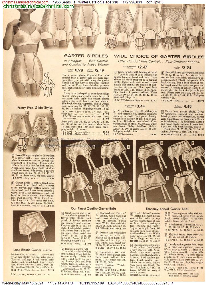 1956 Sears Fall Winter Catalog, Page 310
