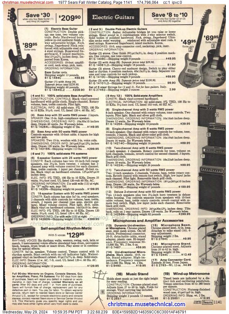 1977 Sears Fall Winter Catalog, Page 1141