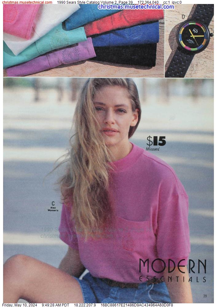 1990 Sears Style Catalog Volume 2, Page 39