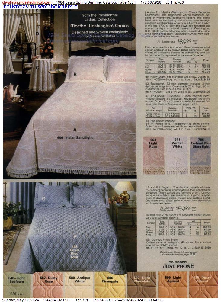 1984 Sears Spring Summer Catalog, Page 1334