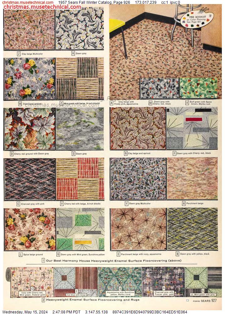 1957 Sears Fall Winter Catalog, Page 926