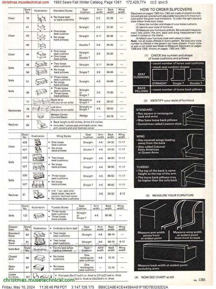 1983 Sears Fall Winter Catalog, Page 1361