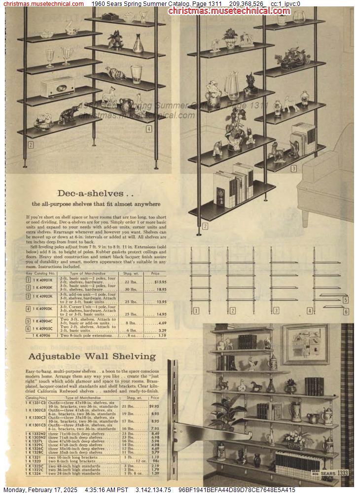 1960 Sears Spring Summer Catalog, Page 1311