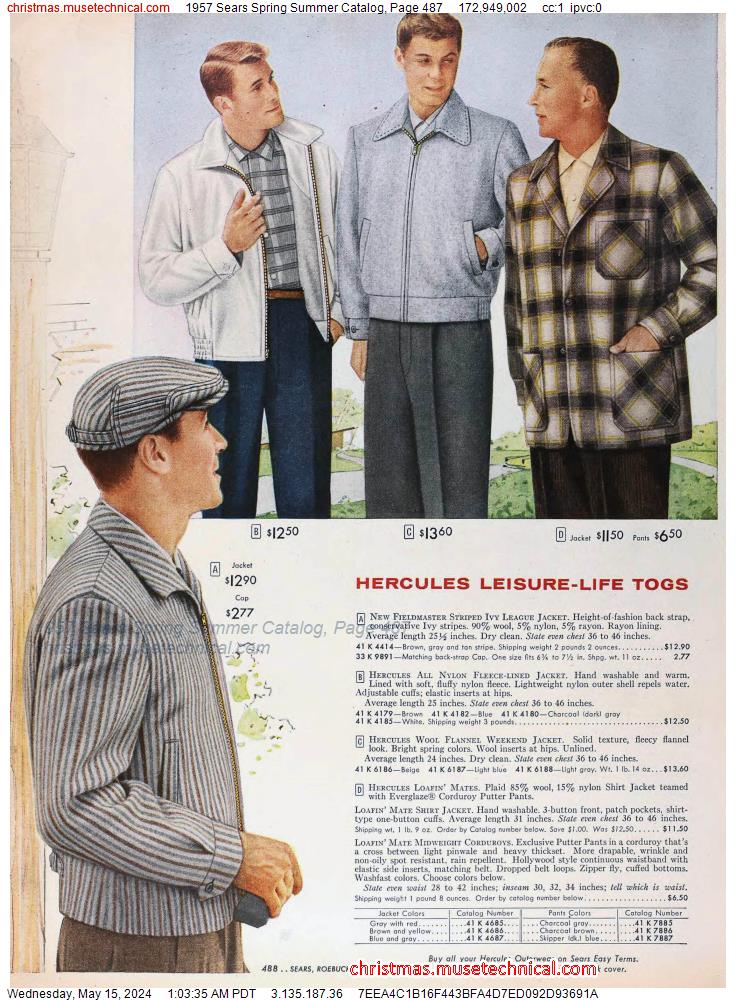 1957 Sears Spring Summer Catalog, Page 487