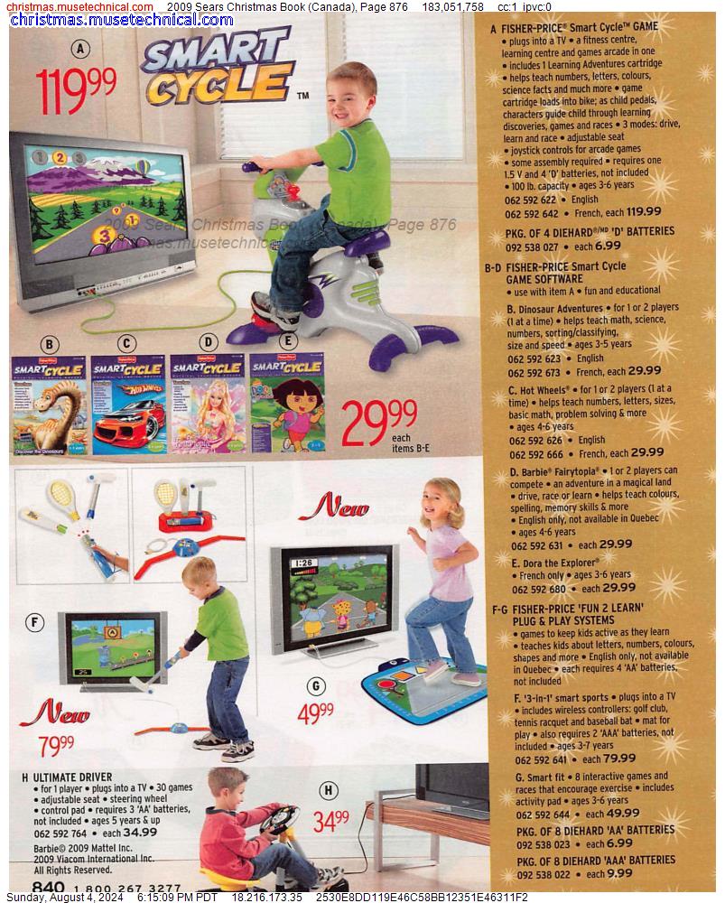 2009 Sears Christmas Book (Canada), Page 876