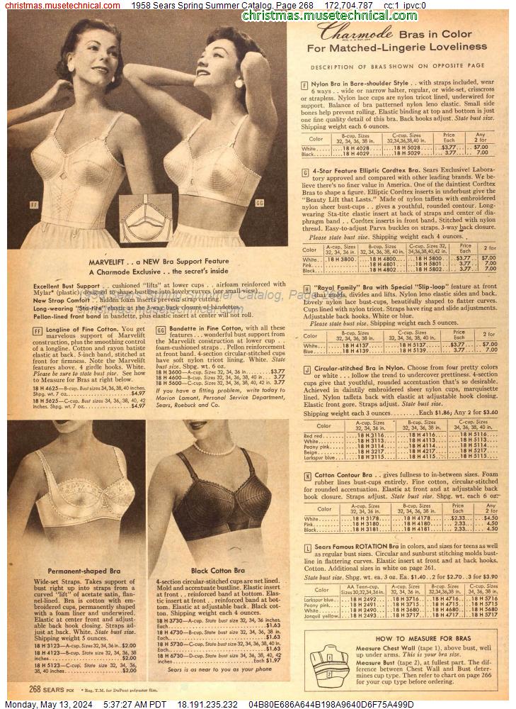 1958 Sears Spring Summer Catalog, Page 268