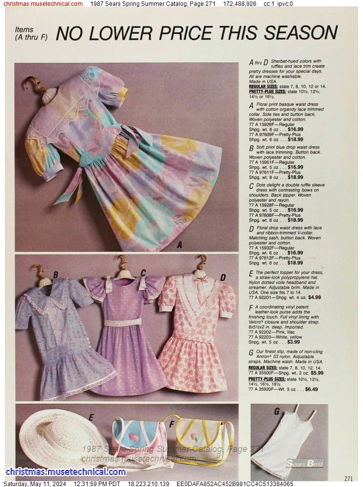 1987 Sears Spring Summer Catalog, Page 271