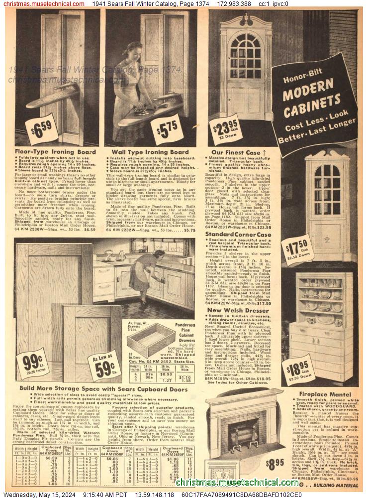 1941 Sears Fall Winter Catalog, Page 1374