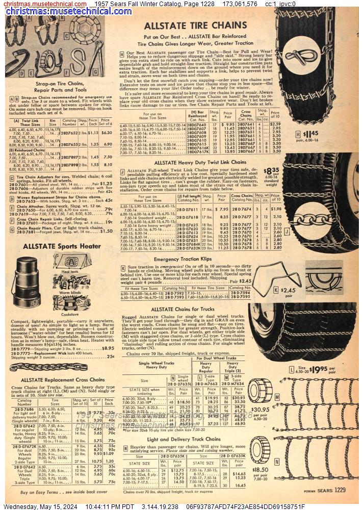 1957 Sears Fall Winter Catalog, Page 1228