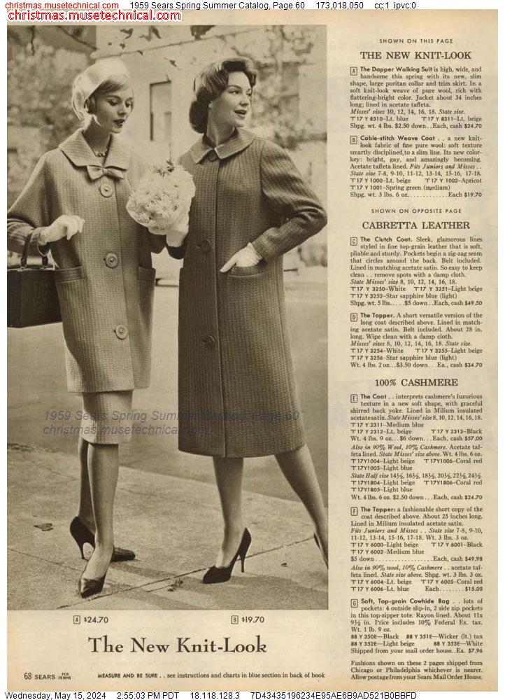 1959 Sears Spring Summer Catalog, Page 60