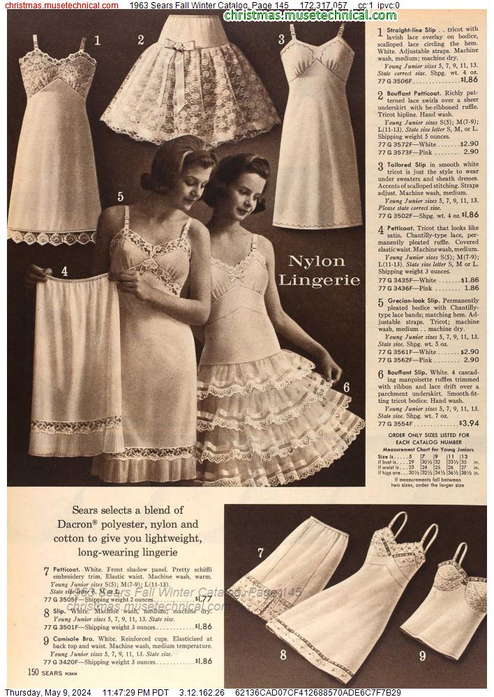 1963 Sears Fall Winter Catalog, Page 145