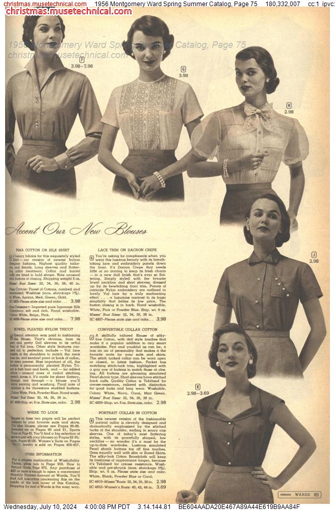 1956 Montgomery Ward Spring Summer Catalog, Page 75