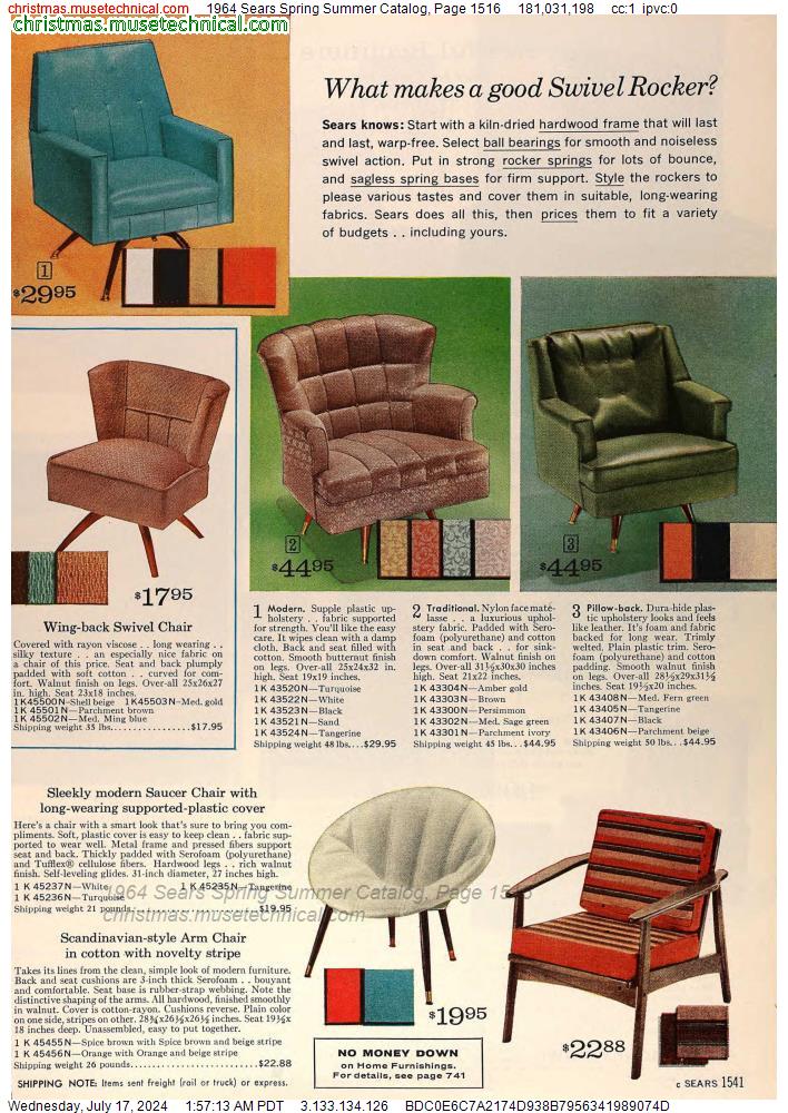 1964 Sears Spring Summer Catalog, Page 1516