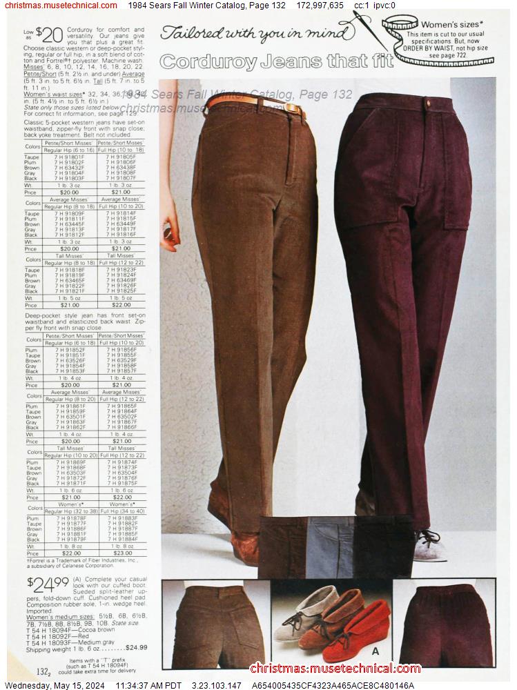 1984 Sears Fall Winter Catalog, Page 132