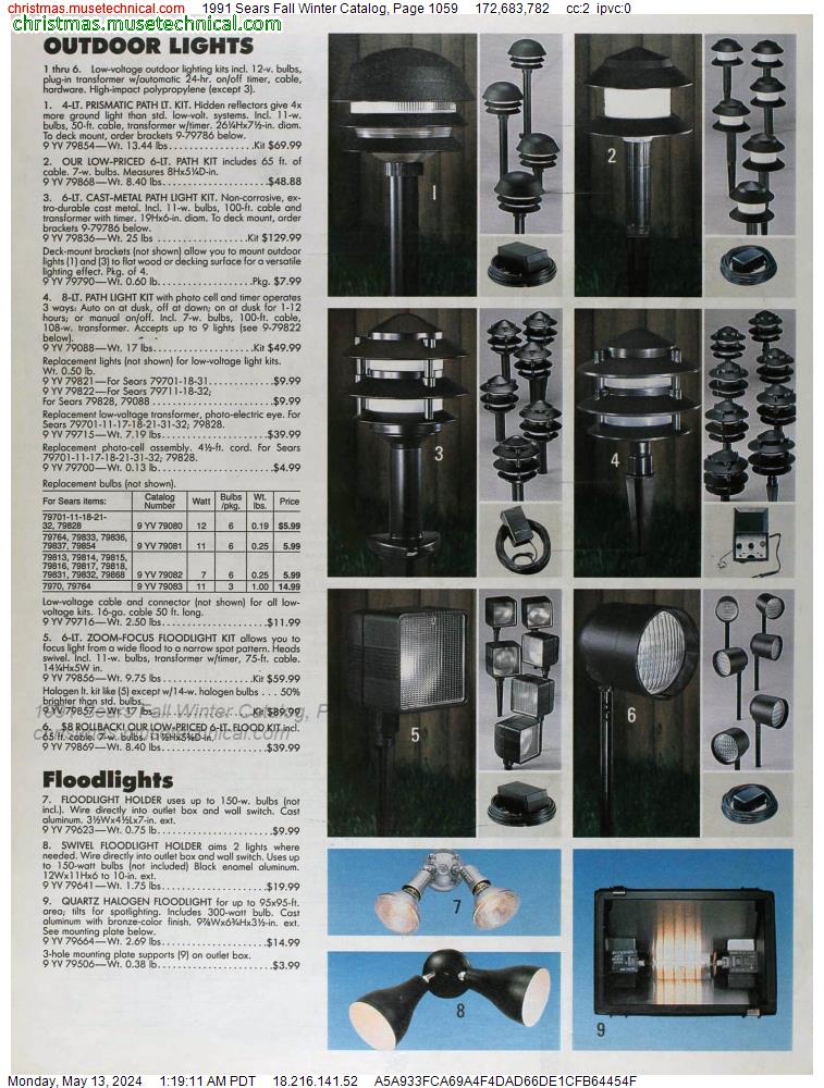 1991 Sears Fall Winter Catalog, Page 1059