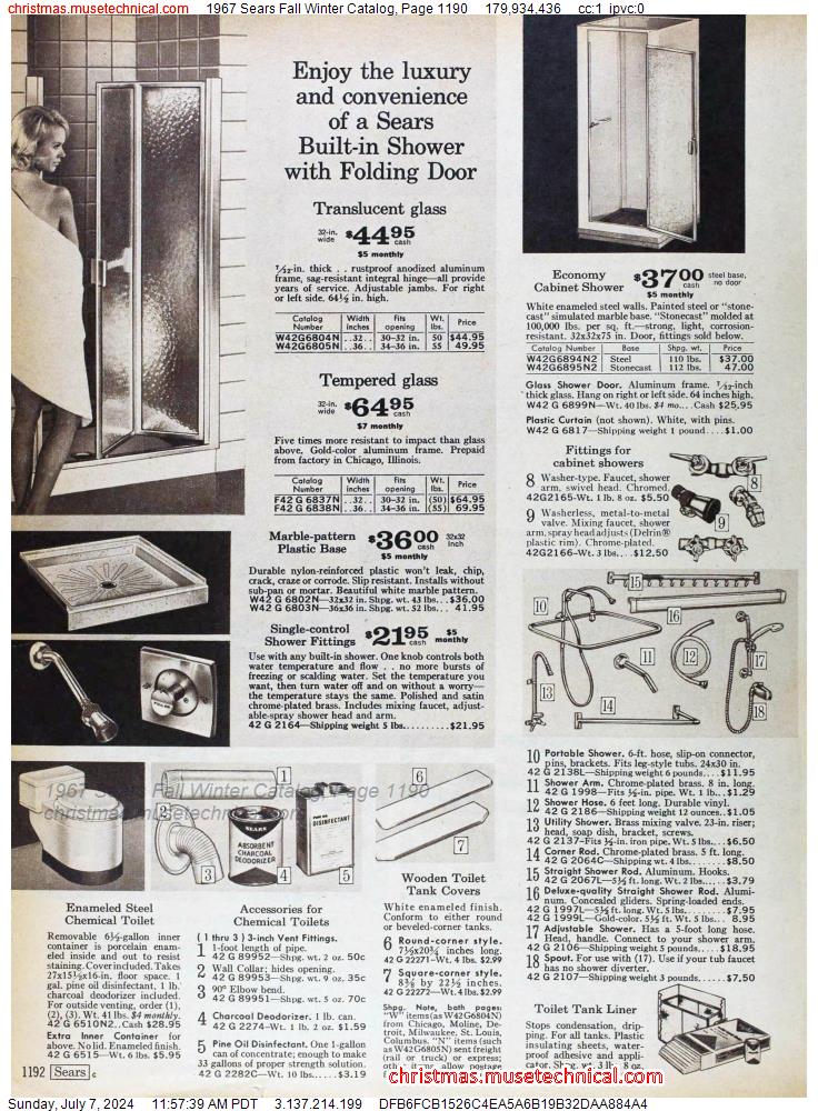 1967 Sears Fall Winter Catalog, Page 1190