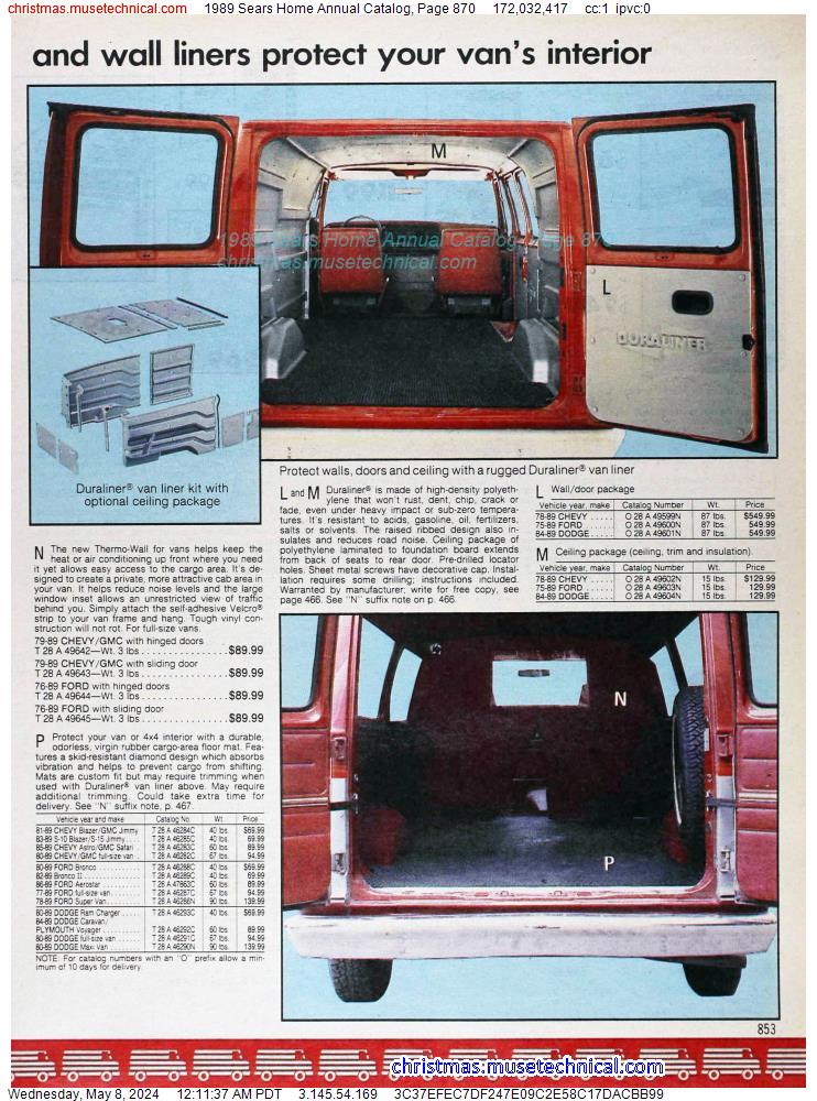 1989 Sears Home Annual Catalog, Page 870