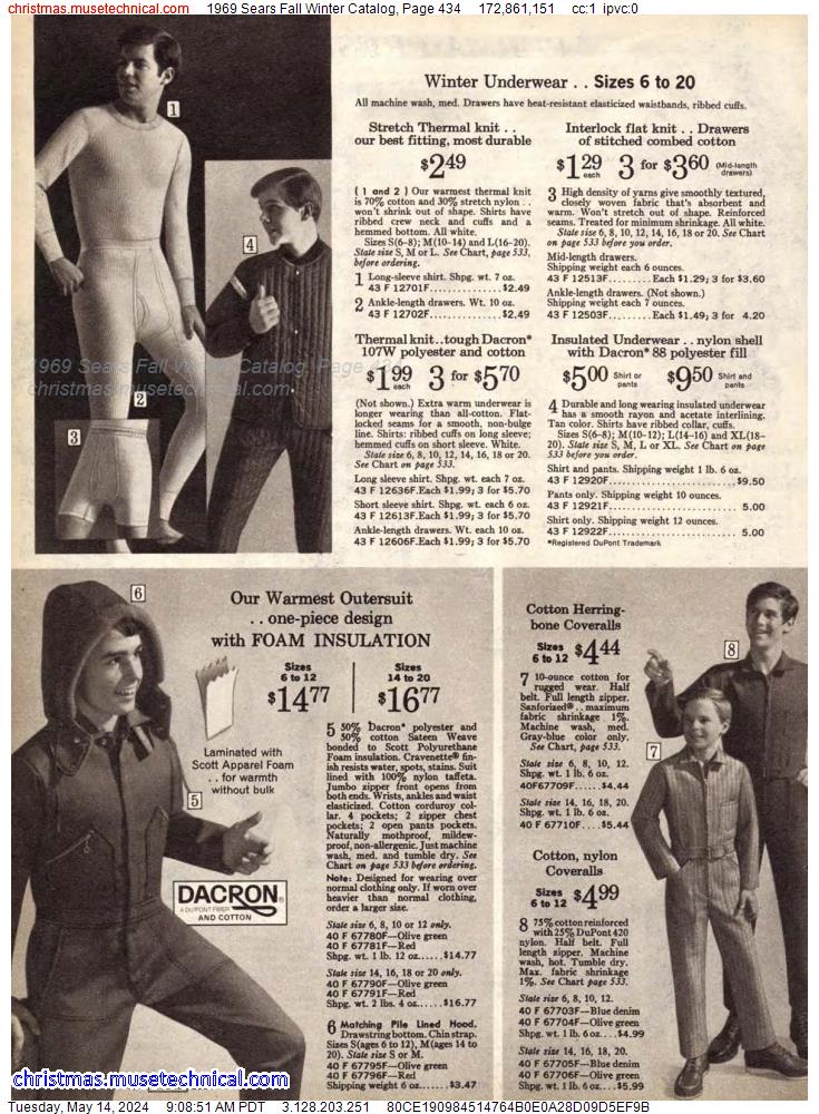 1969 Sears Fall Winter Catalog, Page 434