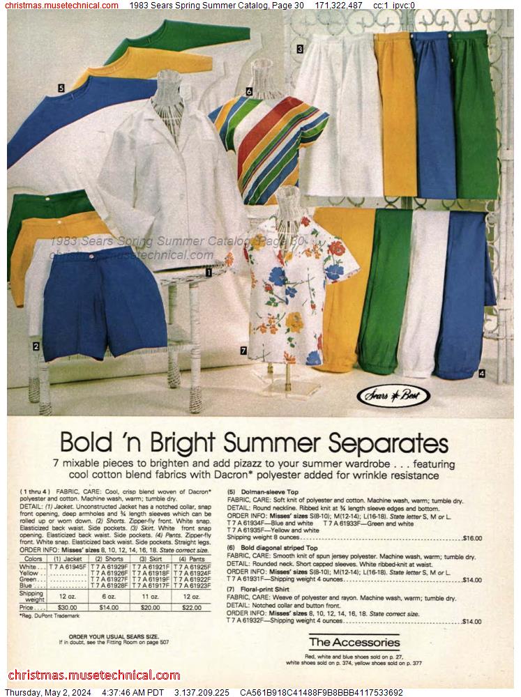 1983 Sears Spring Summer Catalog, Page 30
