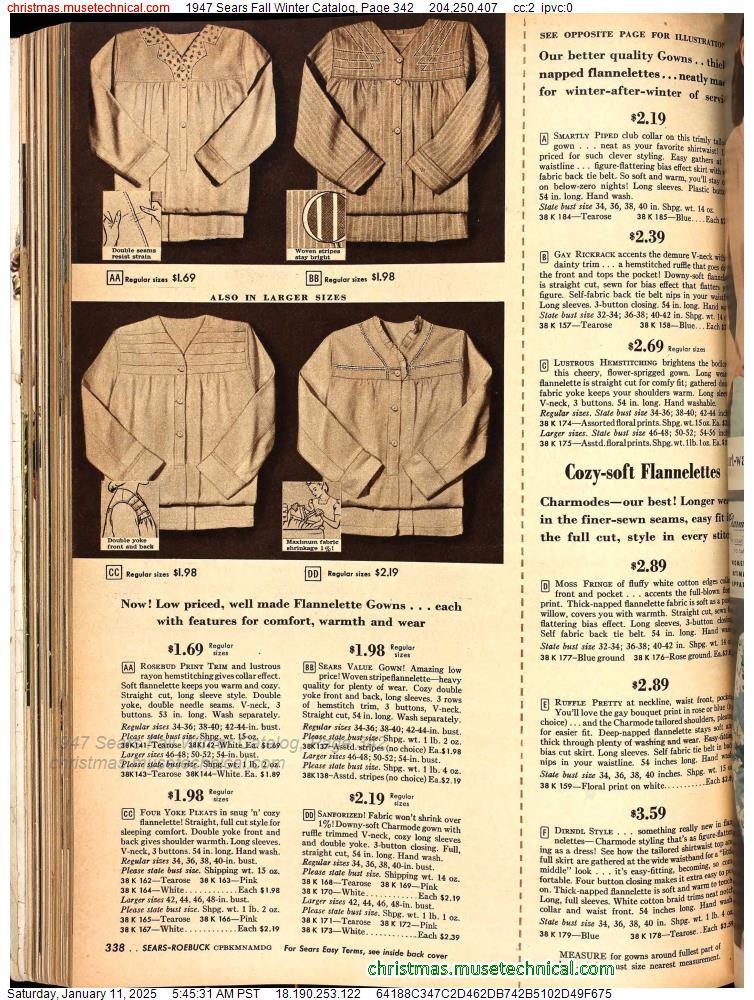 1947 Sears Fall Winter Catalog, Page 342