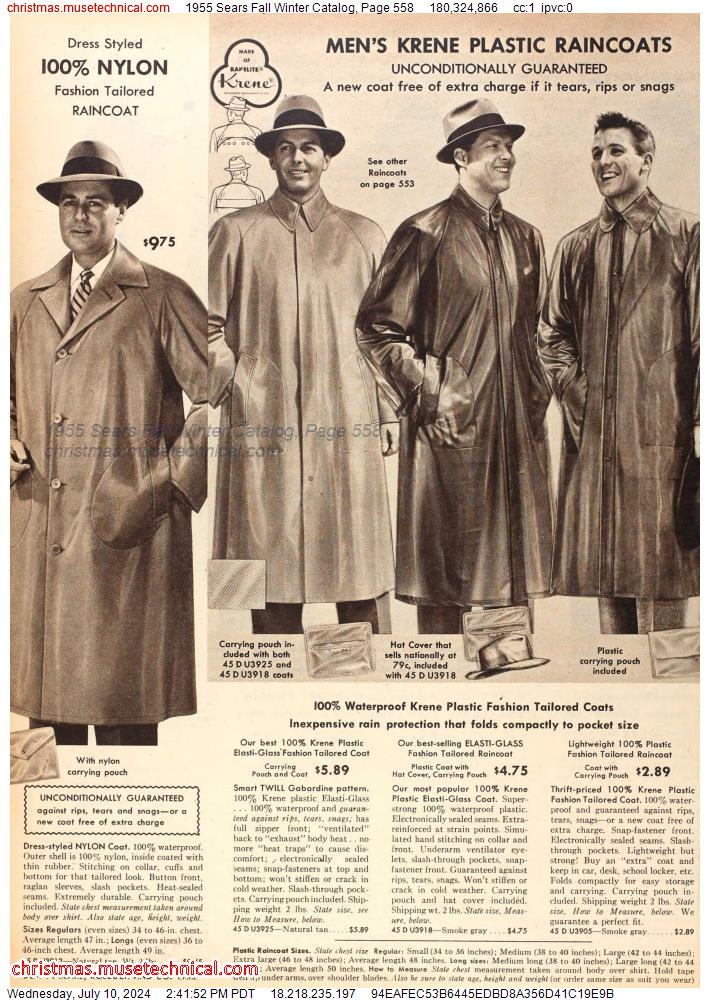 1955 Sears Fall Winter Catalog, Page 558