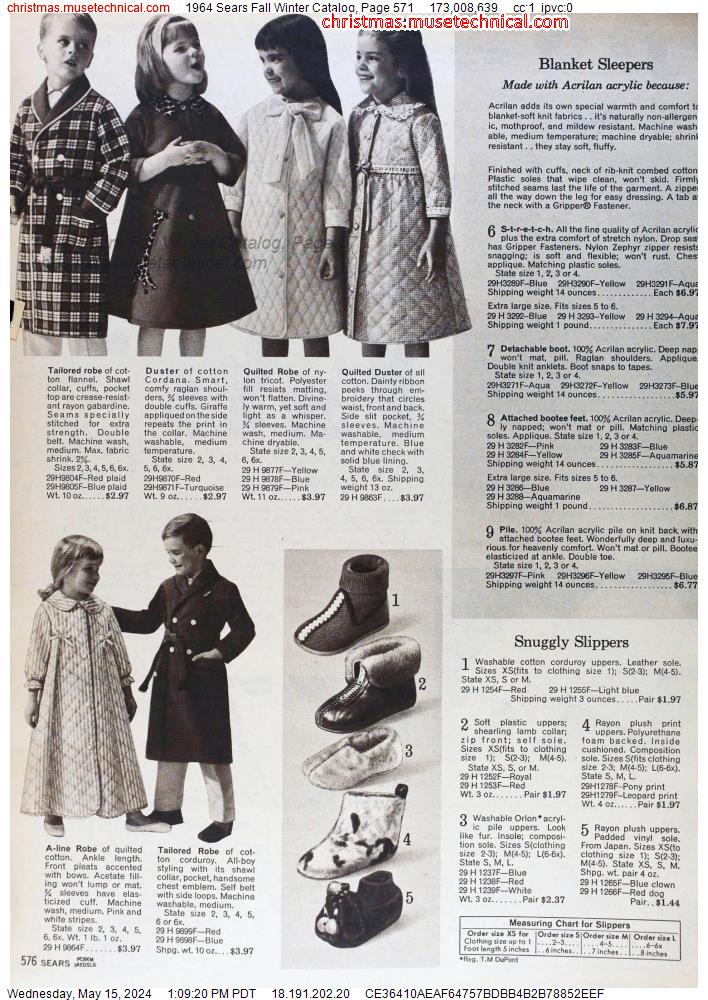 1964 Sears Fall Winter Catalog, Page 571
