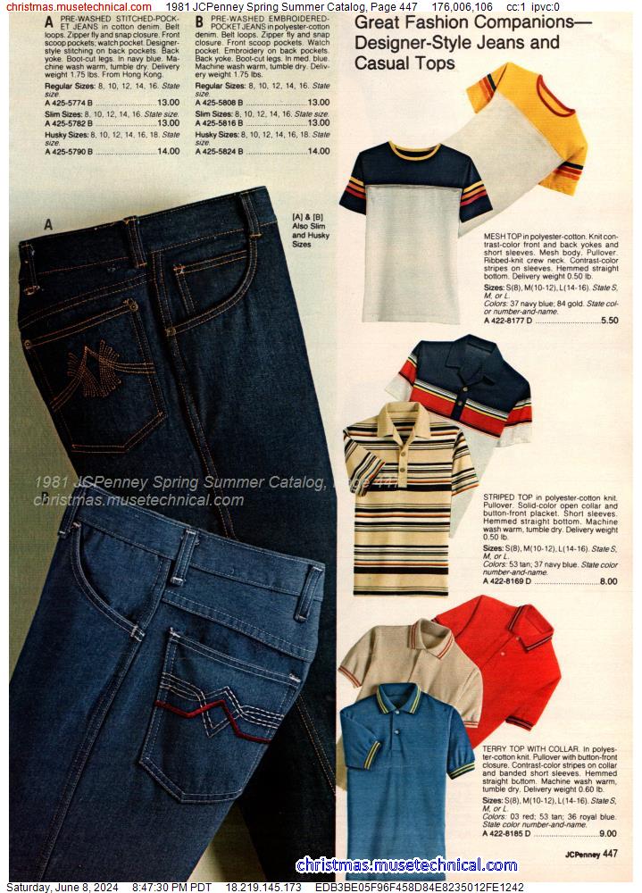1981 JCPenney Spring Summer Catalog, Page 447