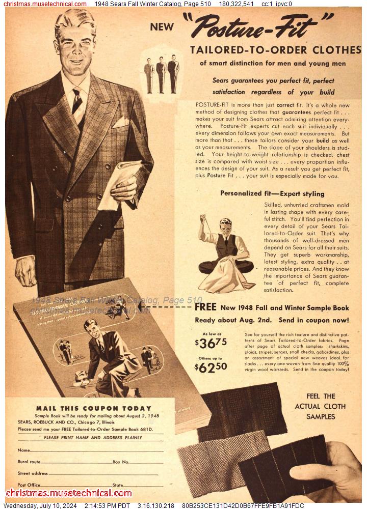 1948 Sears Fall Winter Catalog, Page 510