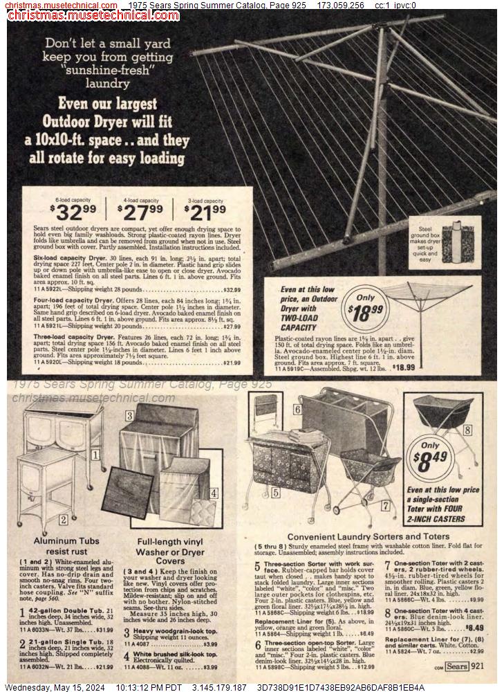 1975 Sears Spring Summer Catalog, Page 925