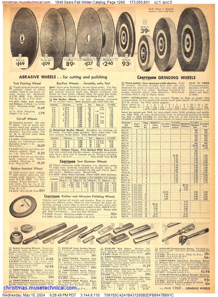 1949 Sears Fall Winter Catalog, Page 1269