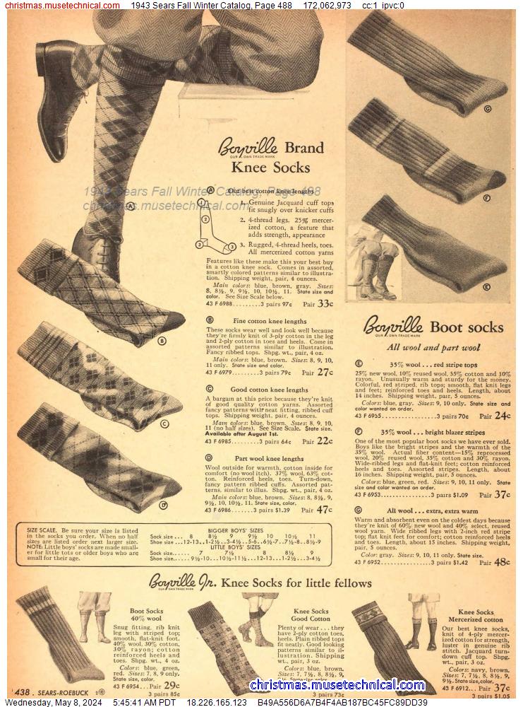 1943 Sears Fall Winter Catalog, Page 488