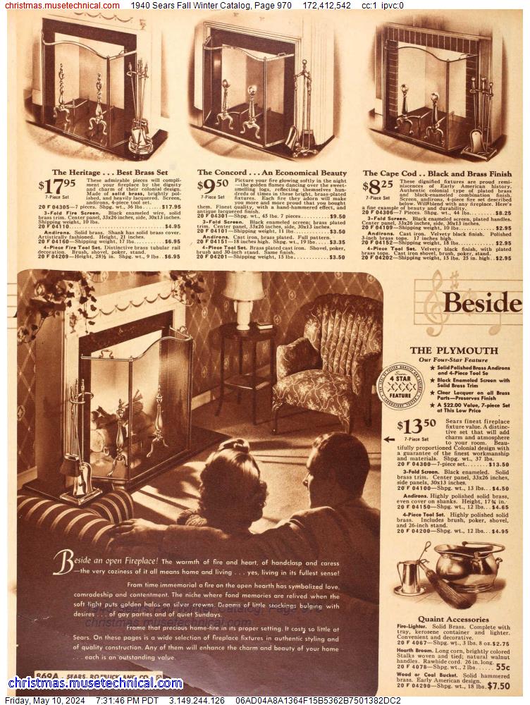 1940 Sears Fall Winter Catalog, Page 970