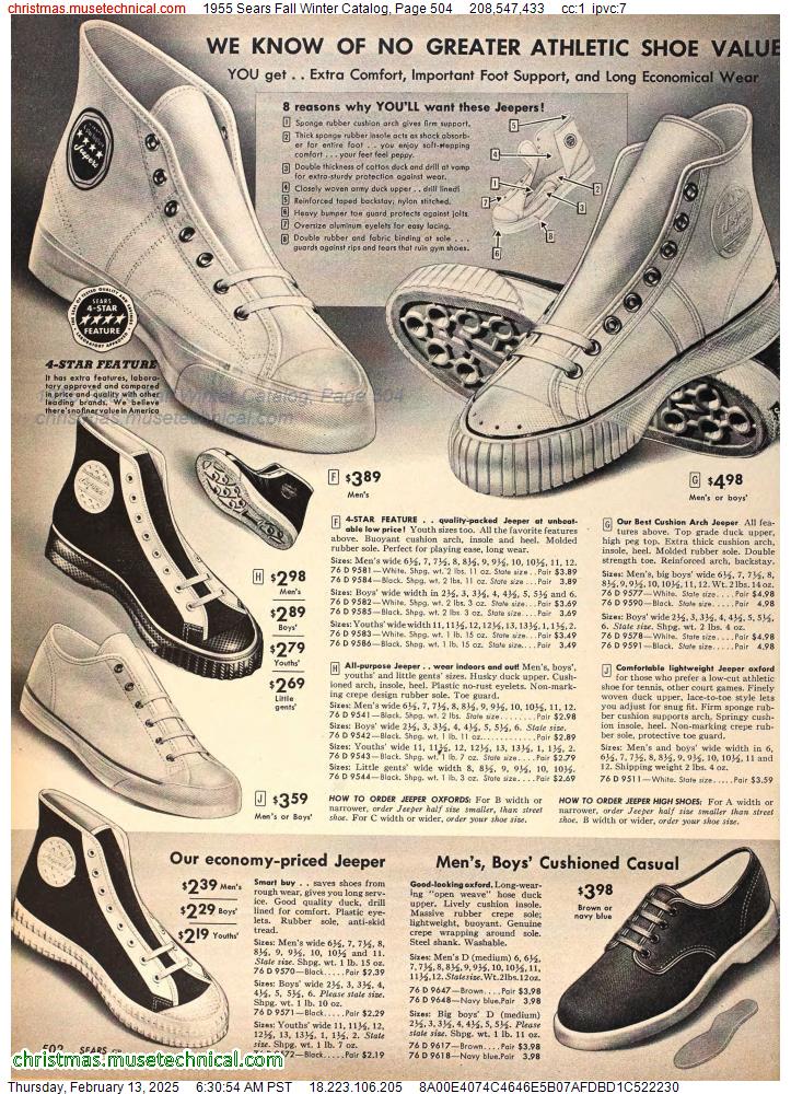 1955 Sears Fall Winter Catalog, Page 504