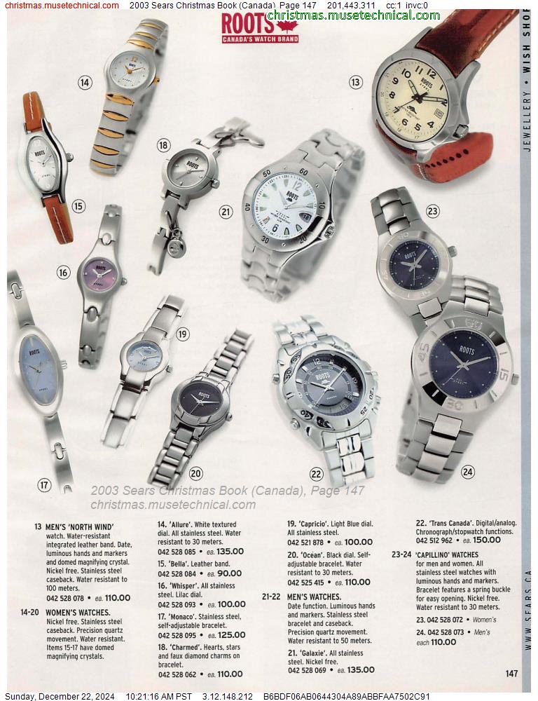 2003 Sears Christmas Book (Canada), Page 147