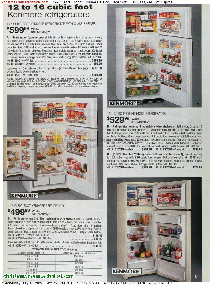1993 Sears Spring Summer Catalog, Page 1491