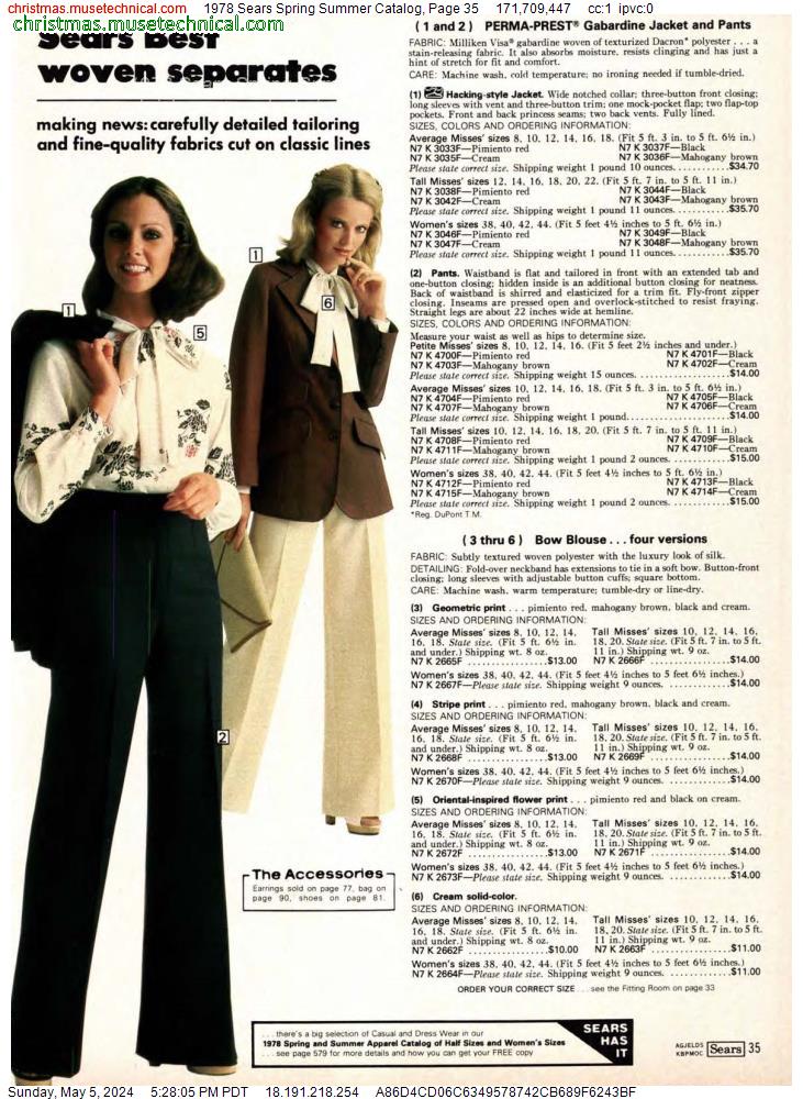 1978 Sears Spring Summer Catalog, Page 35