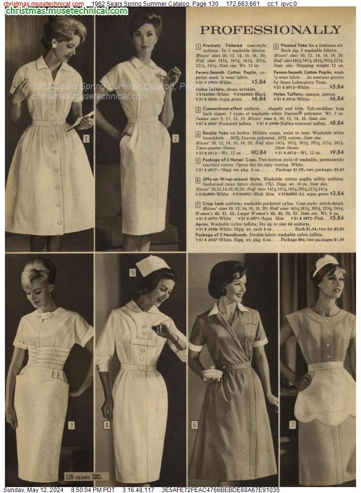 1962 Sears Spring Summer Catalog, Page 130