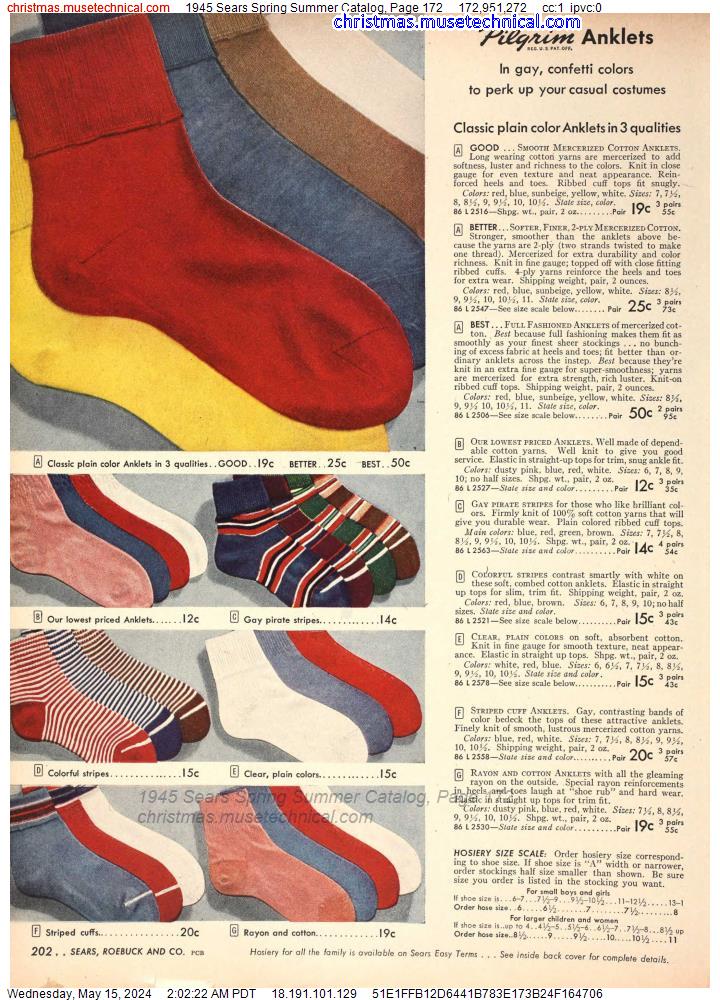 1945 Sears Spring Summer Catalog, Page 172