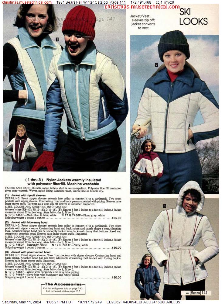1981 Sears Fall Winter Catalog, Page 141